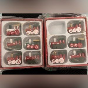 11 piece mini train ornaments